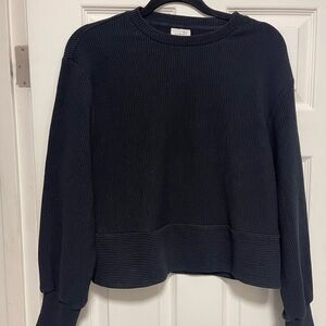 Varley Black Ribbed Sweater